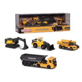 Majorette - Volvo Gift Pack Truck 4Pcs - Yellow -  sim-212057287 - Toysuae.com