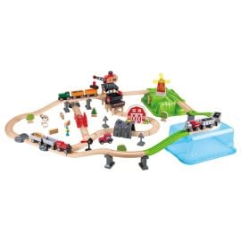 Hape - Countryside Train Bucket Railway Set - 41pcs -  E3772 - Toysuae.com