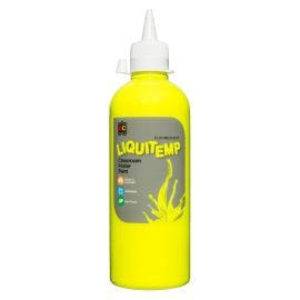 Edu Fun - Fluorescent Liquitemp Classroom Poster Paint 500ml - Yellow