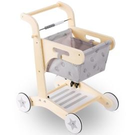 Factory Price - Ella Kids Wooden Shopping Trolley With Washable Cart -  FP-2105-23 - Toysuae.com