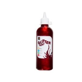 Edu Fun - Glitter Paint 500ml - Red -  RTS-GLP500RD - Toysuae.com