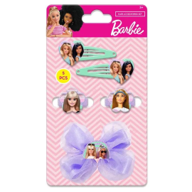 Barbie - Bow and Hair Clips - Set of 5 -  HA-BAR-1017 - Toysuae.com
