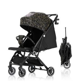 Teknum - Travelzen Stroller With Coffee Cup Holder - Black/Gold -  SAM-TK_TZEN_BG - Toysuae.com