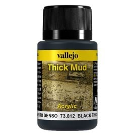 Vallejo - 73.812 Weathering Effects Thick Mud 40ml - Black -  JDK-DK711VAL73812 - Toysuae.com