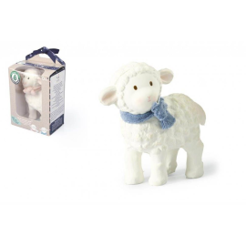 Tikiri Toys -  Lila & Lucas Lamb Collection Lucas Rubber blue -  Klg-94010B - Toysuae.com