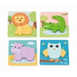 Lelin Chunky Animal puzzle 4pcs -  DBT-L20224 - Toysuae.com