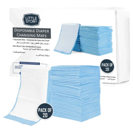 Little Story - Disposable Diaper Changing Mats 20pcs - Blue -  SAM-LS_DCM_BU20 - Toysuae.com