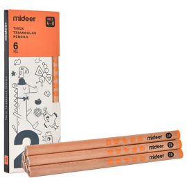Mideer - Triangular Pencil 2B - 6 pcs -  MD0168 - Toysuae.com