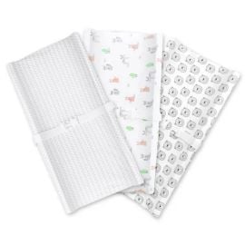 Moon - Organic Changing Pad Cover Pack of 3 - Grey Stripes And Forest -  MNNSWMT22 - Toysuae.com