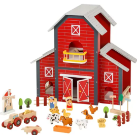 Gambol - Kids Wooden Happy Farm Playset
