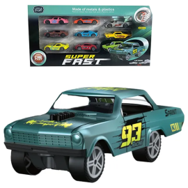 Little Story - Slide Die Cast Toy Car Play Set 8Pcs - SAM-LS_8PSDCC_MU - Toysuae.com