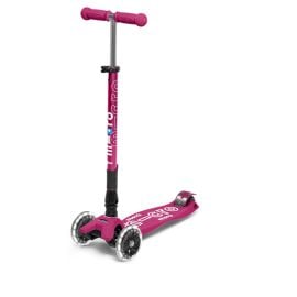 Micro - Maxi Deluxe Foldable Scooter LED - Berry Red -  MMD095 - Toysuae.com
