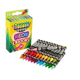 Crayola - 24 Neon Colored Crayons -  CY52-3410 - Toysuae.com