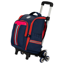 Eazy Kids - School Bag With Trolley - Red/Blue -  SAM-CMEZ_TRSB52_BU - Toysuae.com