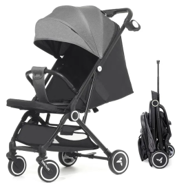Teknum - Travel Cabin Stroller With Coffee Cup holder - Grey -  SAM-TK_TCBS_GY - Toysuae.com