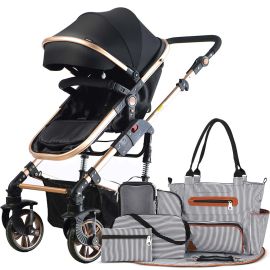 Teknum - 3 in 1 Pram Stroller and Diaper Bag Bundle - Black -  SAM-CM_TKLS_661BLDPS6BL - Toysuae.com