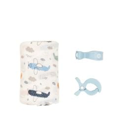 All4Ella - Bamboo Swaddle And 2 Pram Peg Box Set - Planes - SPK-BP28 - Toysuae.com