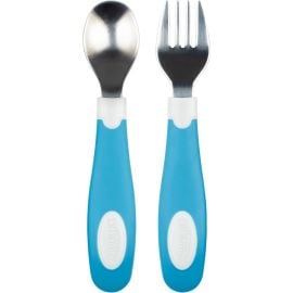 Dr. Browns - Soft Grip Spoon & Fork Set - Blue -  TF028 - Toysuae.com