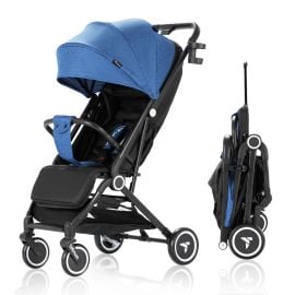Teknum - Travel Cabin Stroller With Coffee Cup Holder - Blue -  SAM-TK_TCBS_BU - Toysuae.com