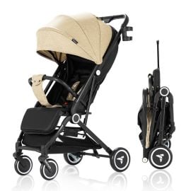 Teknum - Travel Cabin Stroller With Coffee Cup Holder - Ivory -  SAM-TK_TCBS_IV - Toysuae.com