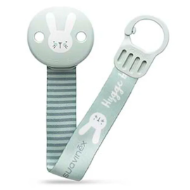 Suavinex - Baby Pacifier Clip Made of Soft Fabric  - Green -  MMZ-402830 - Toysuae.com