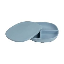 B.Box - Silicone Plate Plus Lid With 3 Compartments - Ocean - MMZ-101608 - Toysuae.com