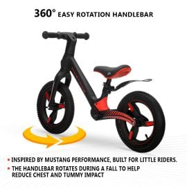 Ford Mustang - Zoomer Bike Adjustable Seat Lightweight Sporty Design - Black