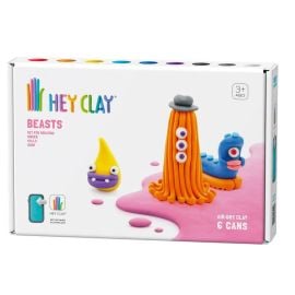 Hey Clay - DIY Beasts Plastic Modelling Air Dry Clay Kit 6Pcs - HC60042 - Toysuae.com