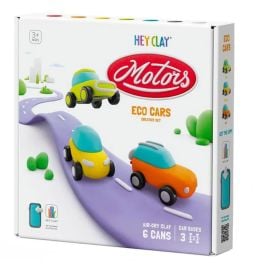 Hey Clay - Eco Cars Air Dry Clay Kit 6Pcs -  HC60901 - Toysuae.com