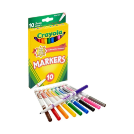 Crayola - 10 Classic Fine Line Colormax Markers -  CY58-7726 - Toysuae.com