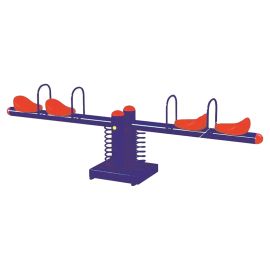 Gambol -  Double Springs Happy Metal 4 Seats See Saw - Blue -  VS4-679 - Toysuae.com