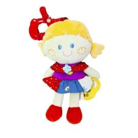 Moon - Soft Rattle Plush Toy With Squeaker Sounds And Teether Girl - MNBTRRD04 - Toysuae.com