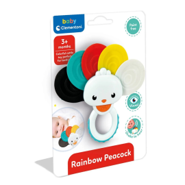 Clementoni - Baby Interactive Peacock Rattle Teether -  ALGT-17325 - Toysuae.com