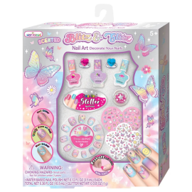 Hot Focus - Tie Dye Butterfly Blitz & Glitz Nail Art Set -  PNC-035SRTB - Toysuae.com